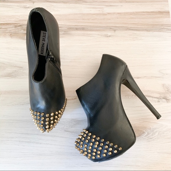 Steve Madden Shoes - Steve Madden Vampire Gold Stud Platform Booties